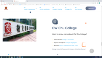 CWC information in the website launched for the Programme Exploration Days for 2022 JUPAS Applicants